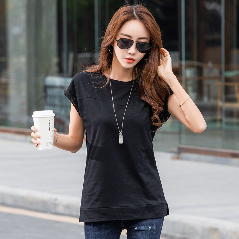 Plus Size blouse Women Summer Fashion Casual O-neck Loose Cotton Short Sleeve Tops Shirts Ladies' Tees 9549 210427