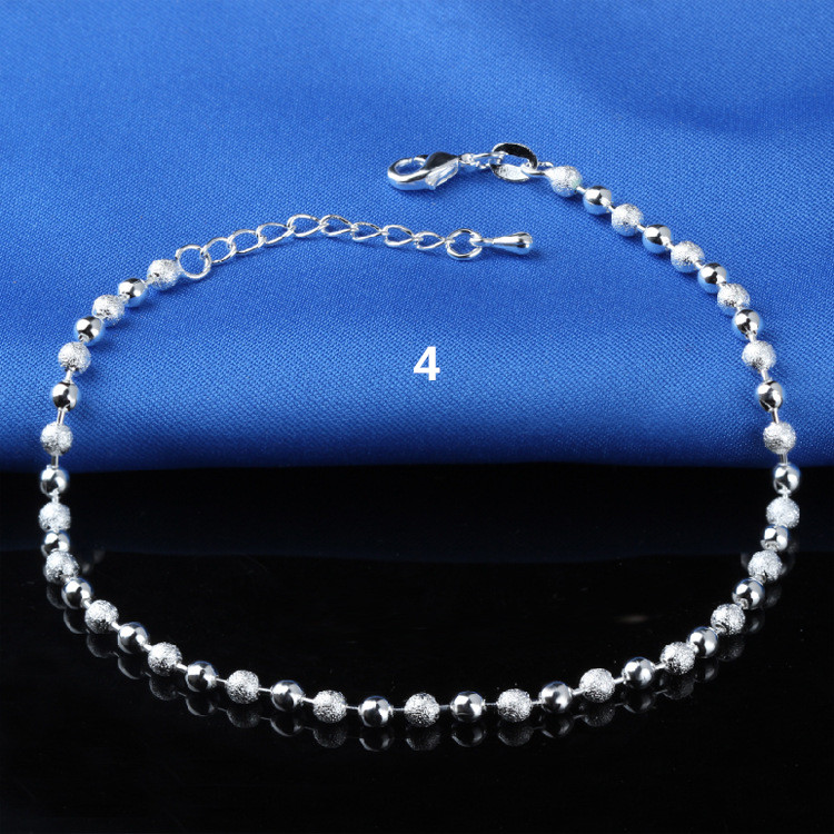 Hot Selling Stamped 925 Sterling Silver Anklets For Womens Simple Beads Chain Anklet Ankle Foot Jewelry
Hot Selling Stamped 925 Sterling Silver Anklets For Womens Simple Beads Chain Anklet Ankle Foot Jewelry