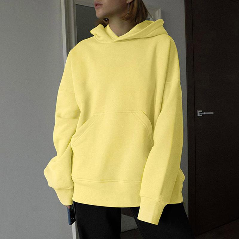 Women's Hoodies & Sweatshirts Front Pocket Long-Sleeved Solid Pullover 2021 Autumn Winter Fashion Casual Loose Office Ladies, Black
Women's Hoodies & Sweatshirts Front Pocket Long-Sleeved Solid Pullover 2021 Autumn Winter Fashion Casual Loose Office Ladies, Black