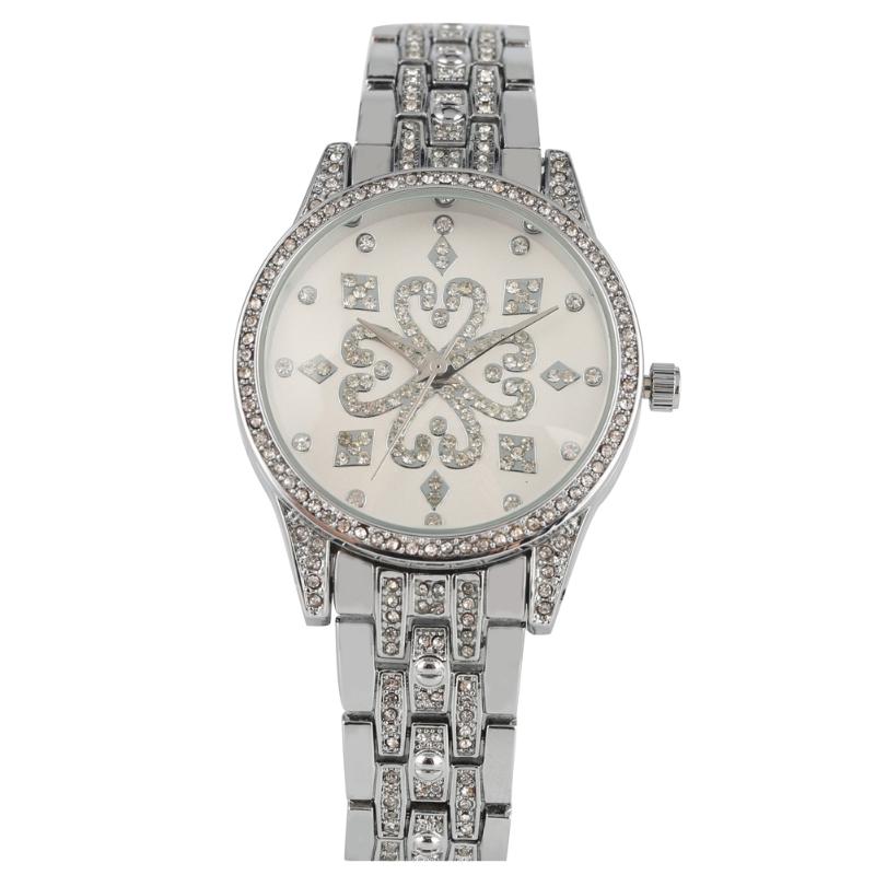 Wristwatches Women's Quartz Watch Elegant White Decorative Pattern Dial Wristwatch Creative Diamond-encrusted For Female Diameter 34mm, Silver
Wristwatches Women's Quartz Watch Elegant White Decorative Pattern Dial Wristwatch Creative Diamond-encrusted For Female Diameter 34mm, Silver