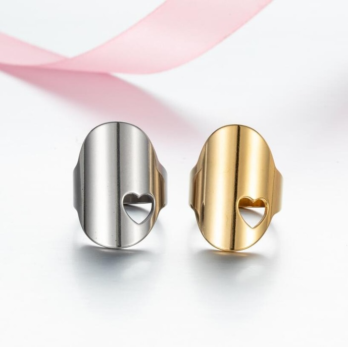 Love Heart Nail Ring Band Finger Stainless Steel Hollow Adjustble Gold Rings for Women Summer Fashion Jewelry Will and Sandy, Silver
Love Heart Nail Ring Band Finger Stainless Steel Hollow Adjustble Gold Rings for Women Summer Fashion Jewelry Will and Sandy, Silver