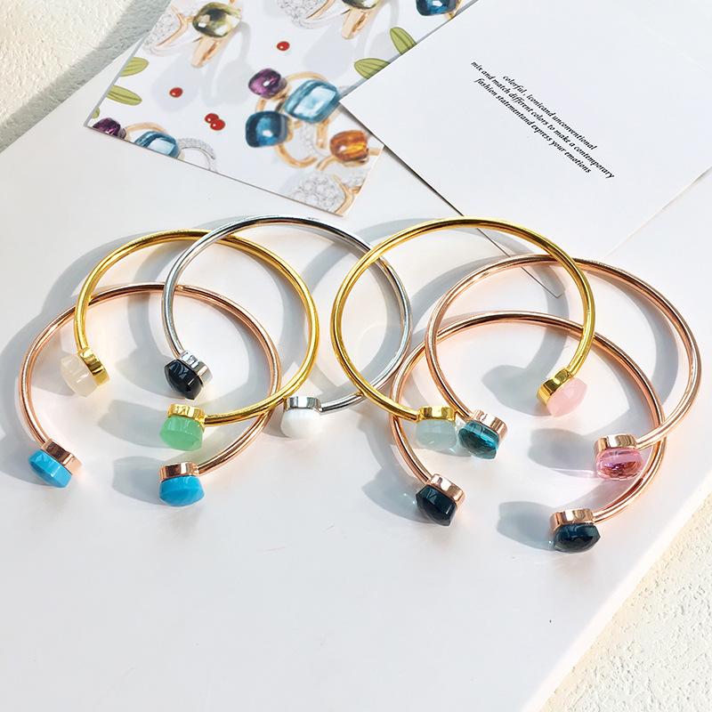 Crystal Candy Style Bangle Gold Color Mix Freely Matched Colors Adjusted Size Open Bracelets For Women Gift
Crystal Candy Style Bangle Gold Color Mix Freely Matched Colors Adjusted Size Open Bracelets For Women Gift