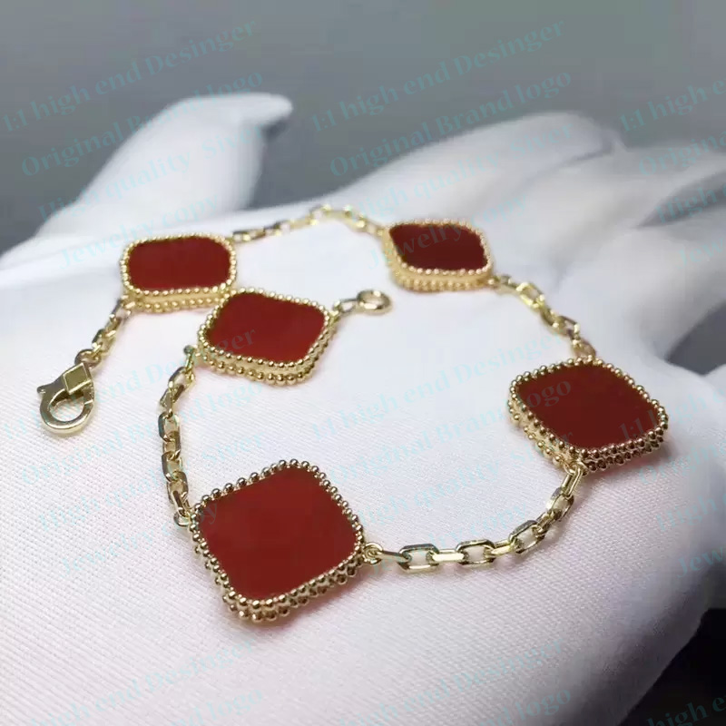 925 Silver Classic Fashion Four Leaf Clover Vintage bracelet 18K Gold Chain 5 flowers Shell Bracelets Charm lucky for Women&Girl Wedding Mother' Day Jewelry Woman gift
925 Silver Classic Fashion Four Leaf Clover Vintage bracelet 18K Gold Chain 5 flowers Shell Bracelets Charm lucky for Women&Girl Wedding Mother' Day Jewelry Woman gift