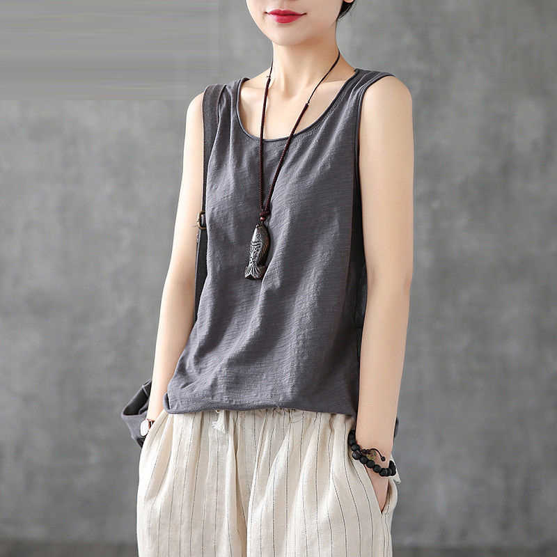 100% Cotton Loose Tank Tops Summer Style Women Casual Solid Plus Size Female Basic Sleeveless High Quality D363 210607, Blue
100% Cotton Loose Tank Tops Summer Style Women Casual Solid Plus Size Female Basic Sleeveless High Quality D363 210607, Blue