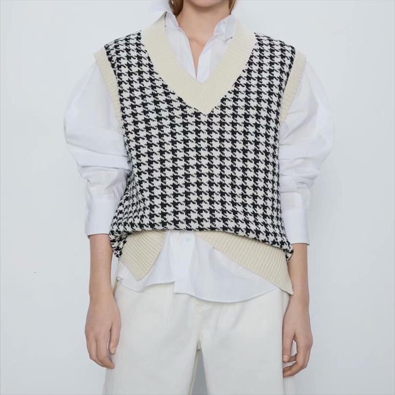 chu sau beauty loose oversized women sweaters knitted vest casual v neck plaid sleeveless chic, White;black
chu sau beauty loose oversized women sweaters knitted vest casual v neck plaid sleeveless chic, White;black