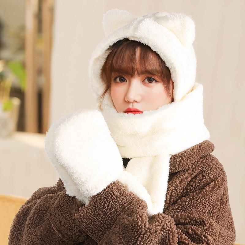 Hats, Scarves & Gloves Sets Fashion Cute Bear Deer Winter Warmer Velvet Hooded Scarf Hat Soft Beanie Cap Lovely Lady Christmas Party Gift
Hats, Scarves & Gloves Sets Fashion Cute Bear Deer Winter Warmer Velvet Hooded Scarf Hat Soft Beanie Cap Lovely Lady Christmas Party Gift