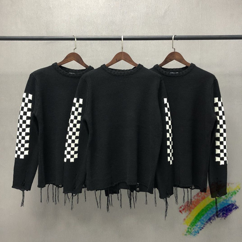 And White Squares Black RHUDE KNIT SWEATER Men Women Rhude Sweaters 1:1 High Quality Tassel Knitted Sweatercoat Checkerboard C0304, White;black
And White Squares Black RHUDE KNIT SWEATER Men Women Rhude Sweaters 1:1 High Quality Tassel Knitted Sweatercoat Checkerboard C0304, White;black