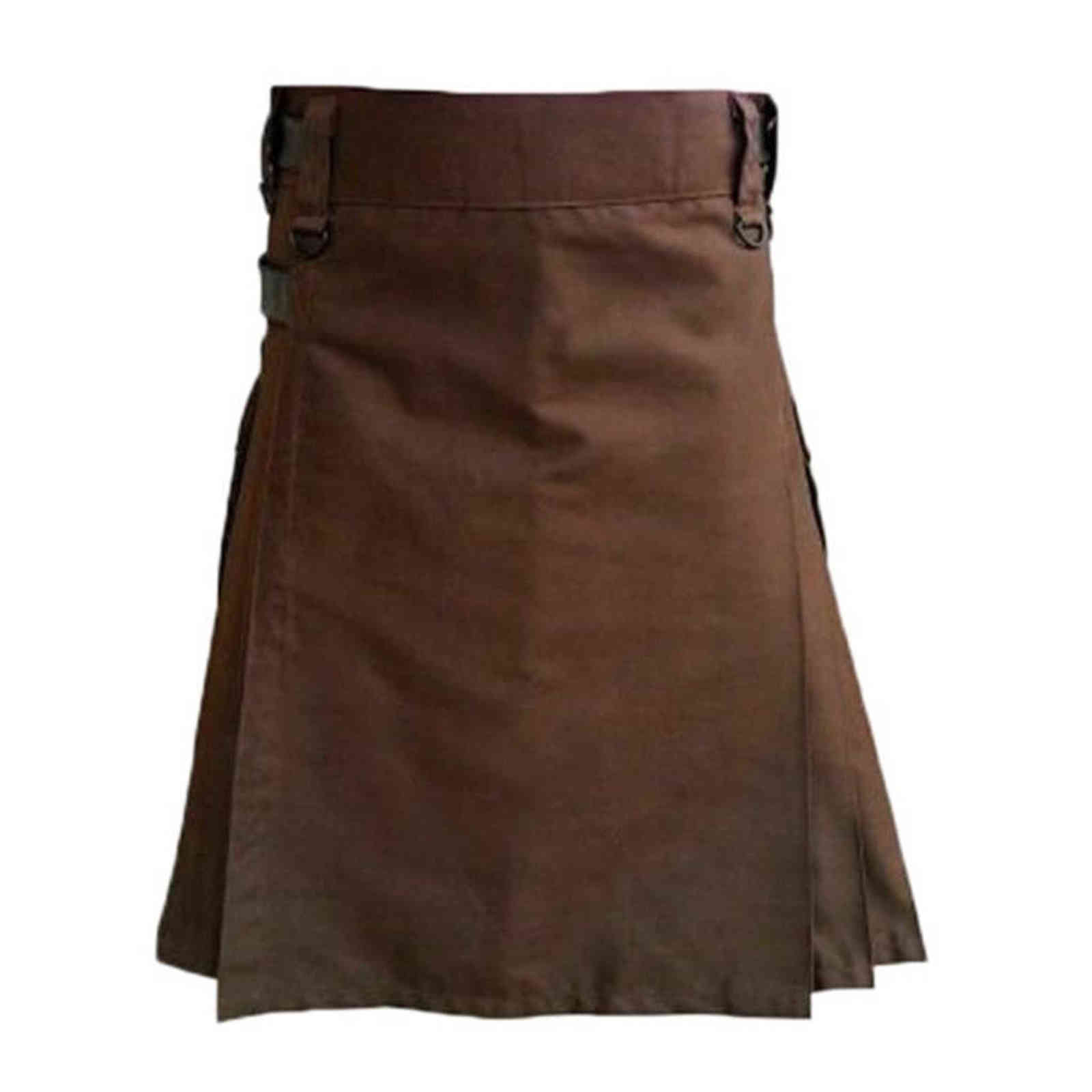 Mens Skirt Vintage Kilt Scotland Gothic Punk Fashion Kendo Pocket Skirts Scottish Clothing Casual Autumn Mens Streetwear New H1110 - view 5