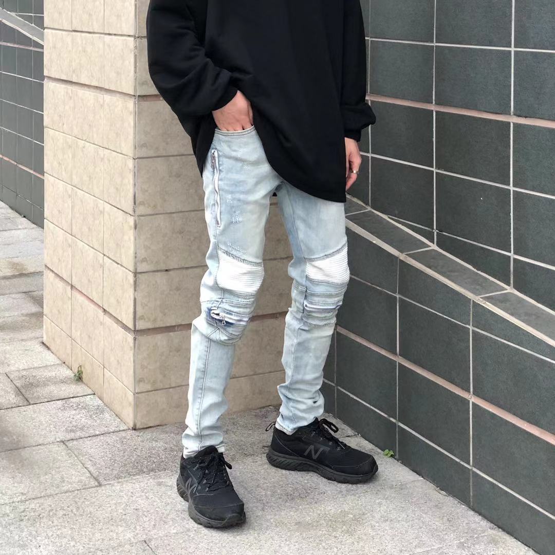 Amir Mx2 Light Blue Jeans Slim Fit Stretch Wash Stitching Locomotive Pants High Street Men's Fashion, As shown in figure
Amir Mx2 Light Blue Jeans Slim Fit Stretch Wash Stitching Locomotive Pants High Street Men's Fashion, As shown in figure