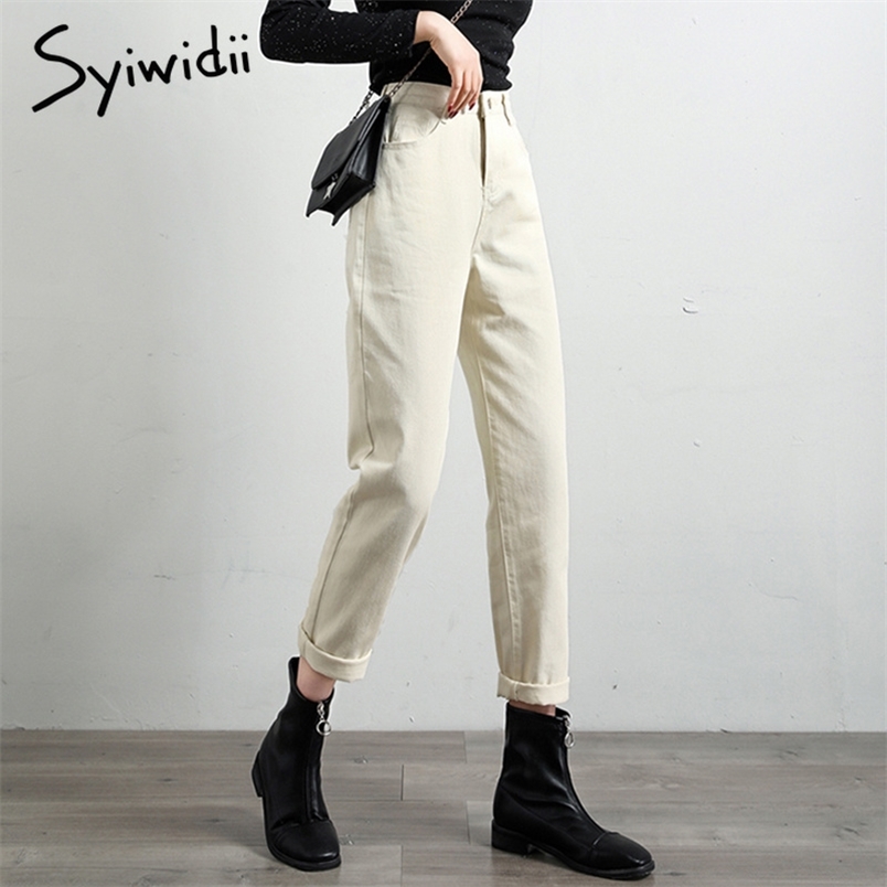 Beige high waist mom jeans women korean jean boyfriend for fashion ladies casual denim pants woman 210708
Beige high waist mom jeans women korean jean boyfriend for fashion ladies casual denim pants woman 210708