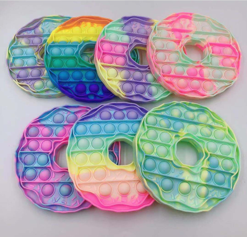 Party Rainbow Donuts Shaped Push Bubble Pop Silicone Reusable Toys Children Stress Reliever Board Game
Party Rainbow Donuts Shaped Push Bubble Pop Silicone Reusable Toys Children Stress Reliever Board Game