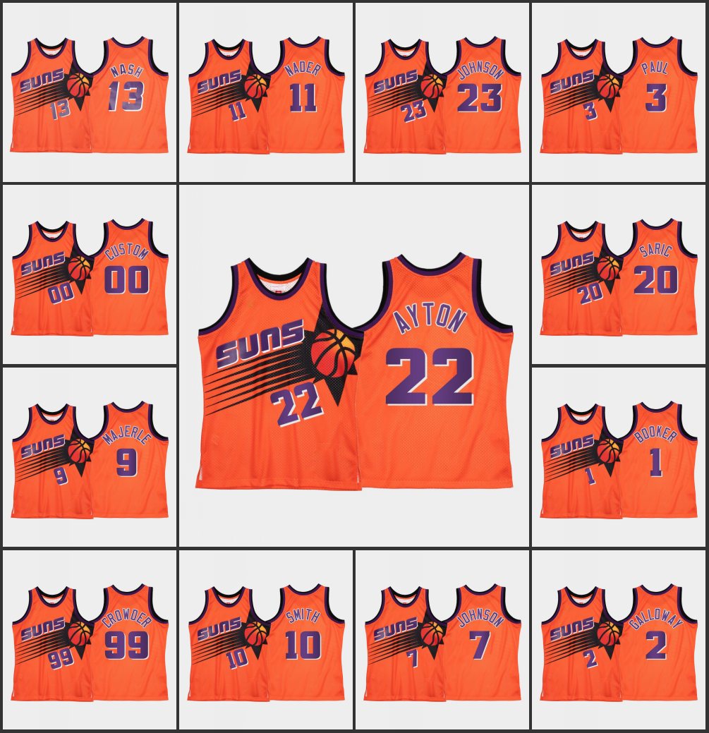 PhoenixSunsMen Devin Booker Dario Saric Abdel Nader Jae Crowder Chris Paul Deandre Ayton Steve Nash Custom Reload 2.0 Orange Jersey, Black
PhoenixSunsMen Devin Booker Dario Saric Abdel Nader Jae Crowder Chris Paul Deandre Ayton Steve Nash Custom Reload 2.0 Orange Jersey, Black