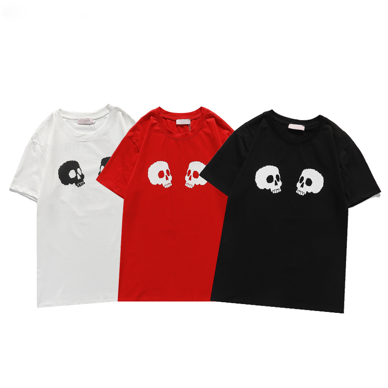 2021 European and American Palm printed Angels black T shirt with personalized skull men's short-sleeved couples., White;black
2021 European and American Palm printed Angels black T shirt with personalized skull men's short-sleeved couples., White;black