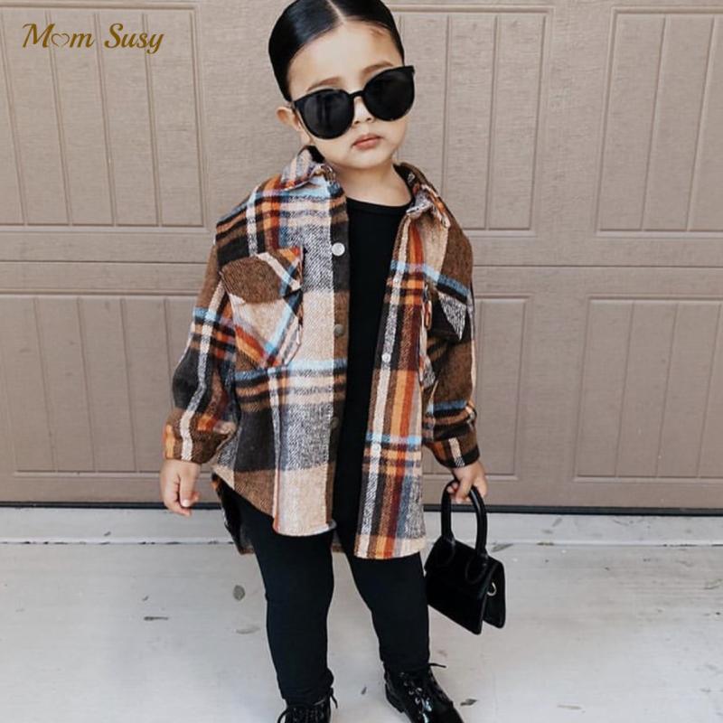 Shirts Fashion Baby Girl Plaid Shirt Jacket Cotton Warm Child Thick Loose Outfit Oversized Winter Spring Fall Clothes 3-14Y, White;black
Shirts Fashion Baby Girl Plaid Shirt Jacket Cotton Warm Child Thick Loose Outfit Oversized Winter Spring Fall Clothes 3-14Y, White;black