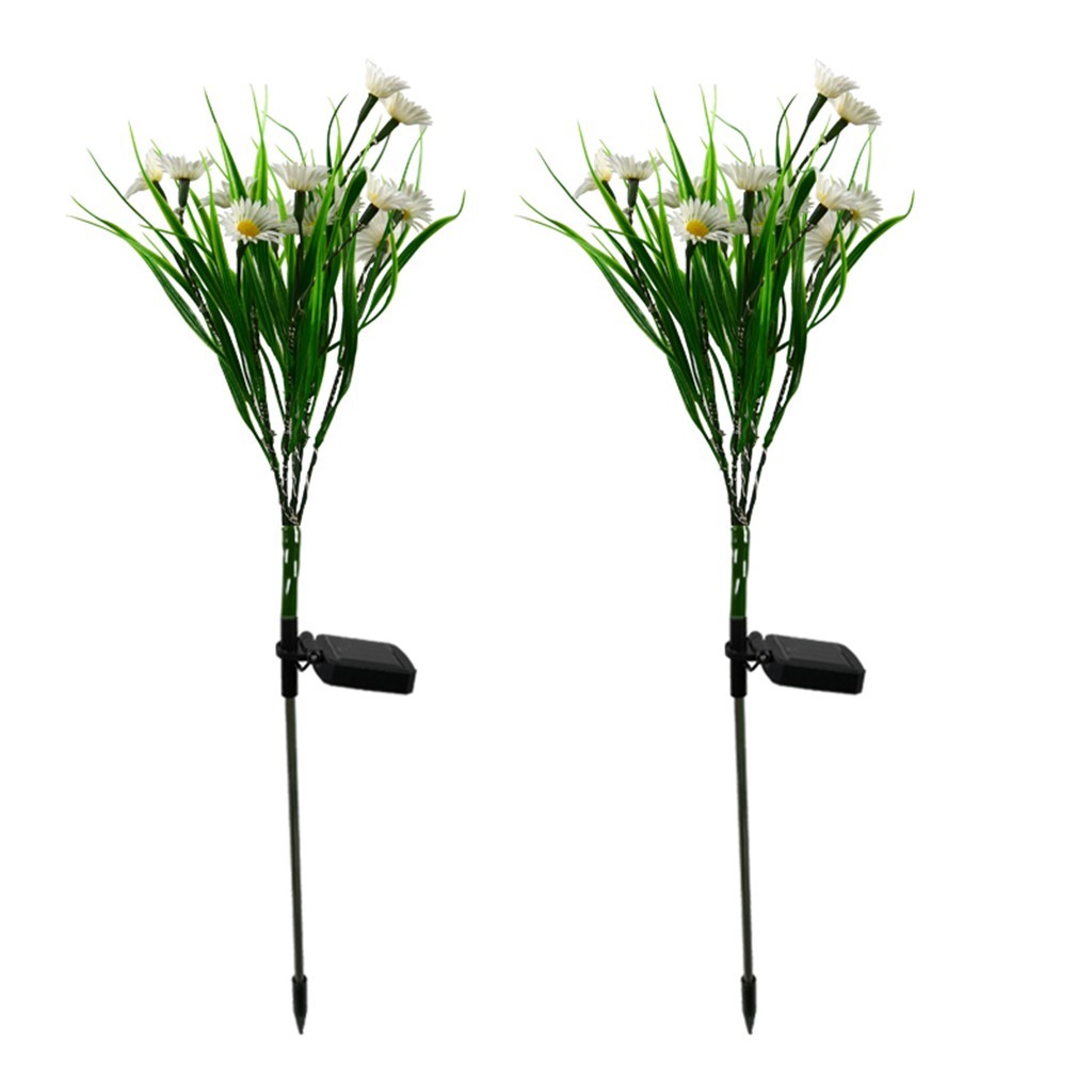 Solar Led in the open air proof dwaterproof water garden lights backyard lawn landscape daisy lamp 2 pcs powered by solar energy lights