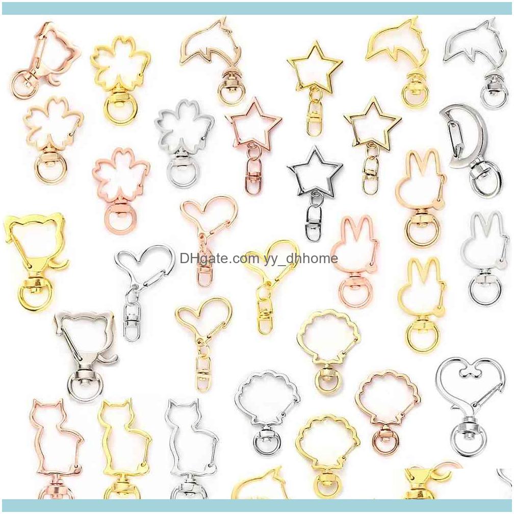 Key Rings Jewelry10Pcs Gold Snap Hook Keychain Lobster Clasp Hooks Hollow Heart Animal Ring Chain For Diy Jewelry Making Aessories Drop Deli
Key Rings Jewelry10Pcs Gold Snap Hook Keychain Lobster Clasp Hooks Hollow Heart Animal Ring Chain For Diy Jewelry Making Aessories Drop Deli