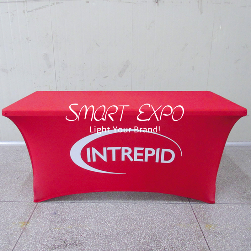 6ft High Definition Stretch Table Throw Retail Supplies for Trade Show Counter Display