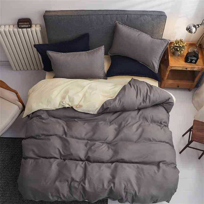 SOLSTICE Solid Color Bedding Sets Duvet Cover Pillowcase And Bed Sheet Comforter Beds Queen Size Multiple Colour 210716
SOLSTICE Solid Color Bedding Sets Duvet Cover Pillowcase And Bed Sheet Comforter Beds Queen Size Multiple Colour 210716