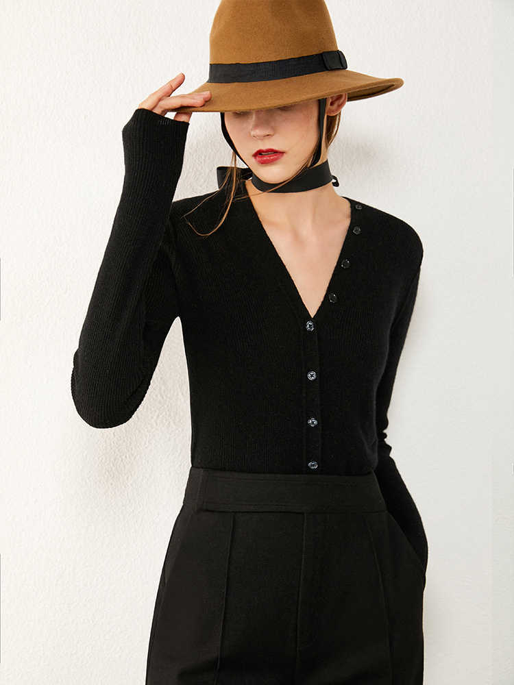 Minimalism Autumn Winter Sweaters For Women Fasion 100%Wool&Cashmere Solid Turtleneck Sweater Women's sweater 12040849 210527