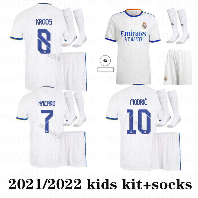 Real Madrid Jerseys 21 22 BENZEMA Soccer Jersey MODRIC HAZARD ASENSIO CASEMIRO VINICIUS JR. Football Shirt Mens Kids Sets Uniforms Shorts Socks, Black
Real Madrid Jerseys 21 22 BENZEMA Soccer Jersey MODRIC HAZARD ASENSIO CASEMIRO VINICIUS JR. Football Shirt Mens Kids Sets Uniforms Shorts Socks, Black