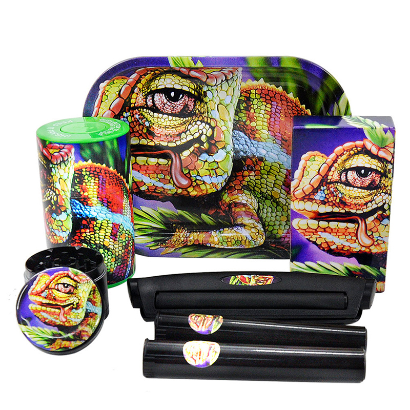 Smoking Kits 7in1 Metal Herbal Spice 50mm Grinder+Tobacco Roller+18*14cm Rolling Tray+Ziper Case Dry Herb Tobacco Storage Trays
Smoking Kits 7in1 Metal Herbal Spice 50mm Grinder+Tobacco Roller+18*14cm Rolling Tray+Ziper Case Dry Herb Tobacco Storage Trays