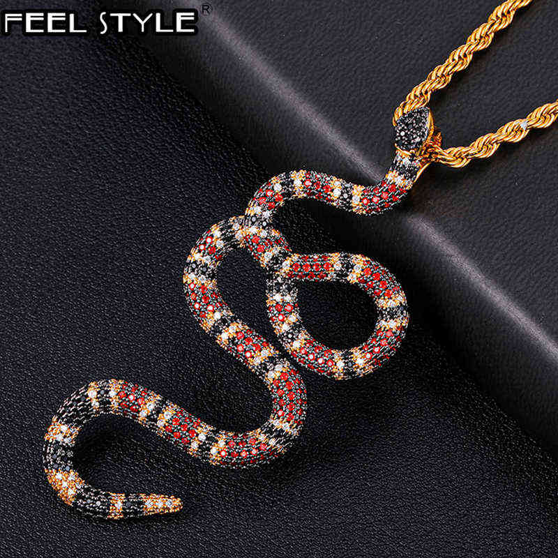 Hip Hop Bling Cubic Zirconia Coral Snake Iced Out In White Gold Color Necklaces & Pendants For Men Jewelry With Solid Back X0707
Hip Hop Bling Cubic Zirconia Coral Snake Iced Out In White Gold Color Necklaces & Pendants For Men Jewelry With Solid Back X0707