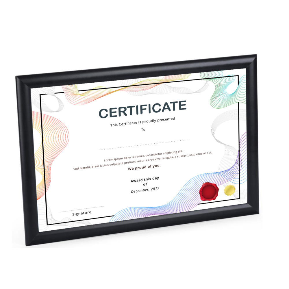 A4 Metal Document Frames Certificate Frames for Wall Tabletop Display Degree Award