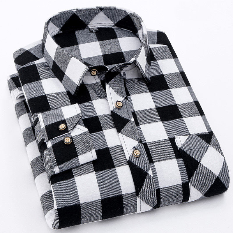 Red Flannel Plaid Shirt Men Fashion Dress Men shirt Casual Warm Soft Long Sleeve Shirts camiseta masculina chemise homme 210410
