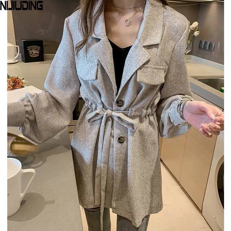 Small Suit Jacket Female Slim Waist Conventional Casual Coat Loose Cardigan Outerwear Blazers 210514