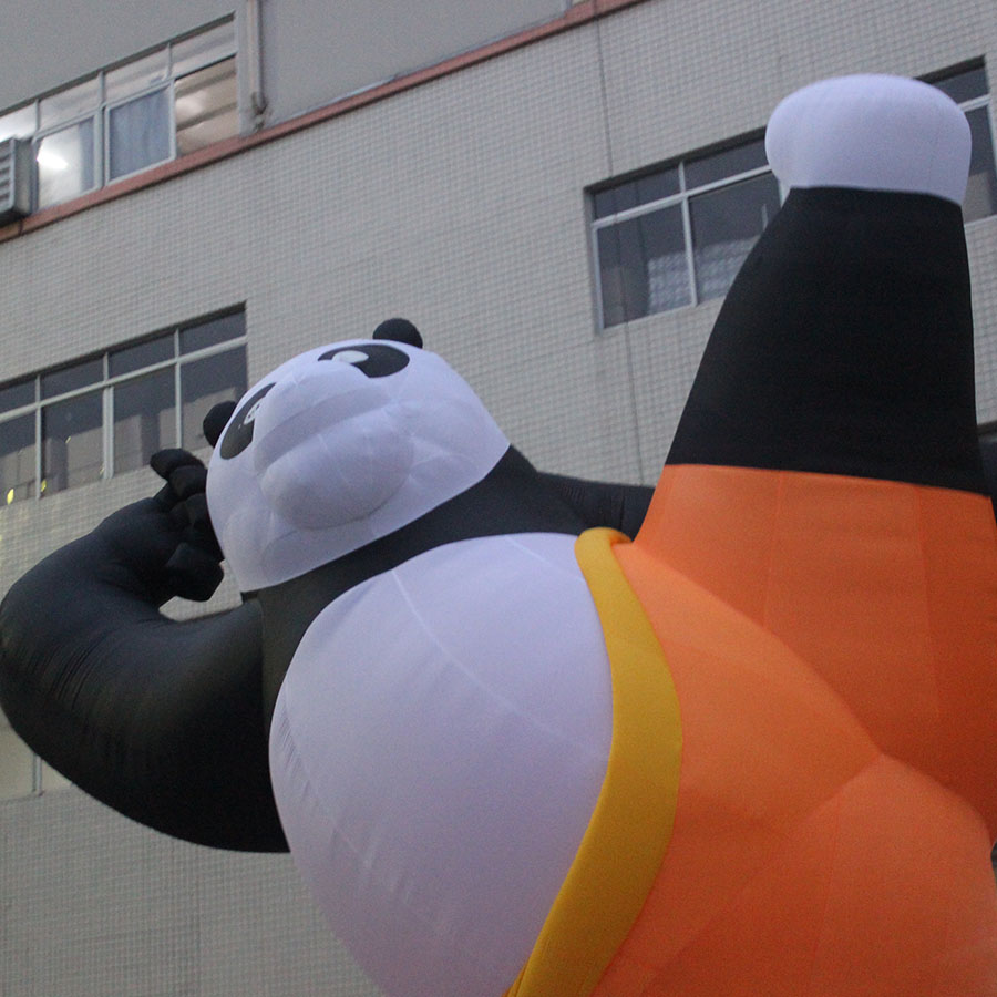 Giant 13.2/20ft outdoor Inflatable Kung Fu Panda Balloon Cartoon For Advertising