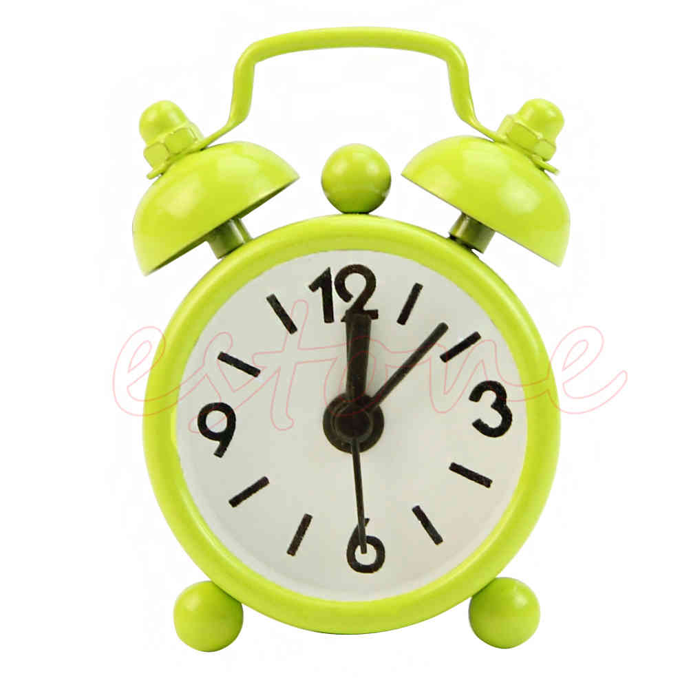 Fashion Beautiful Cartoon Tile Number Round Table Alarm clock for Kid Home Decor
