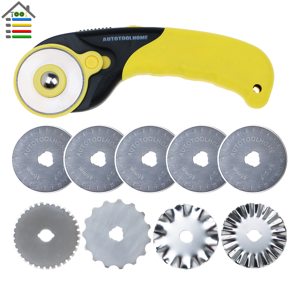 45mm Rotary Cutter Set 9 Pack Rotary Bades Skip Rotary Cutter Bades Pinking Bades for Sewing Fabric eather Quiting Cutter
45mm Rotary Cutter Set 9 Pack Rotary Bades Skip Rotary Cutter Bades Pinking Bades for Sewing Fabric eather Quiting Cutter