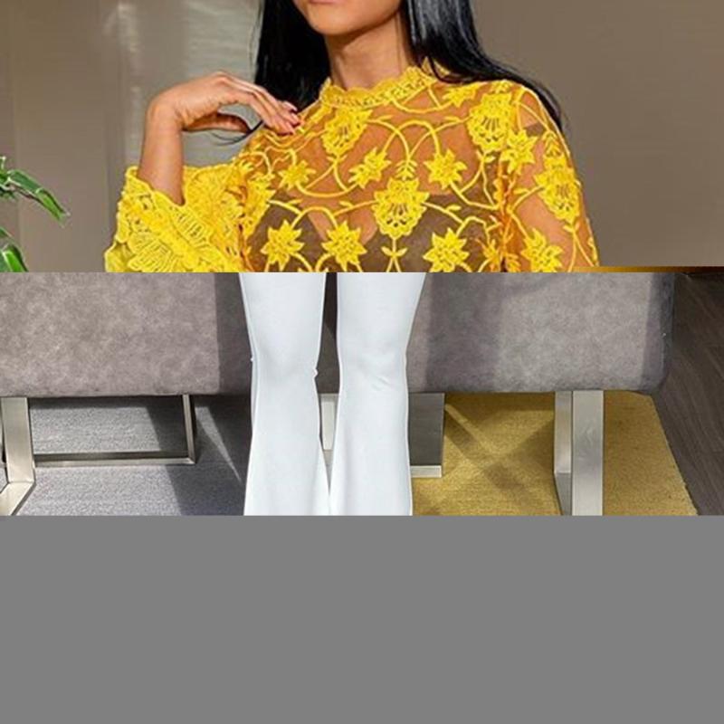 Women's Blouses & Shirts Sexy Mesh Yellow Blouse See-Through Top Flare Long Sleeve African Party Club 2021 Summer Slim Women Sheer, White
Women's Blouses & Shirts Sexy Mesh Yellow Blouse See-Through Top Flare Long Sleeve African Party Club 2021 Summer Slim Women Sheer, White