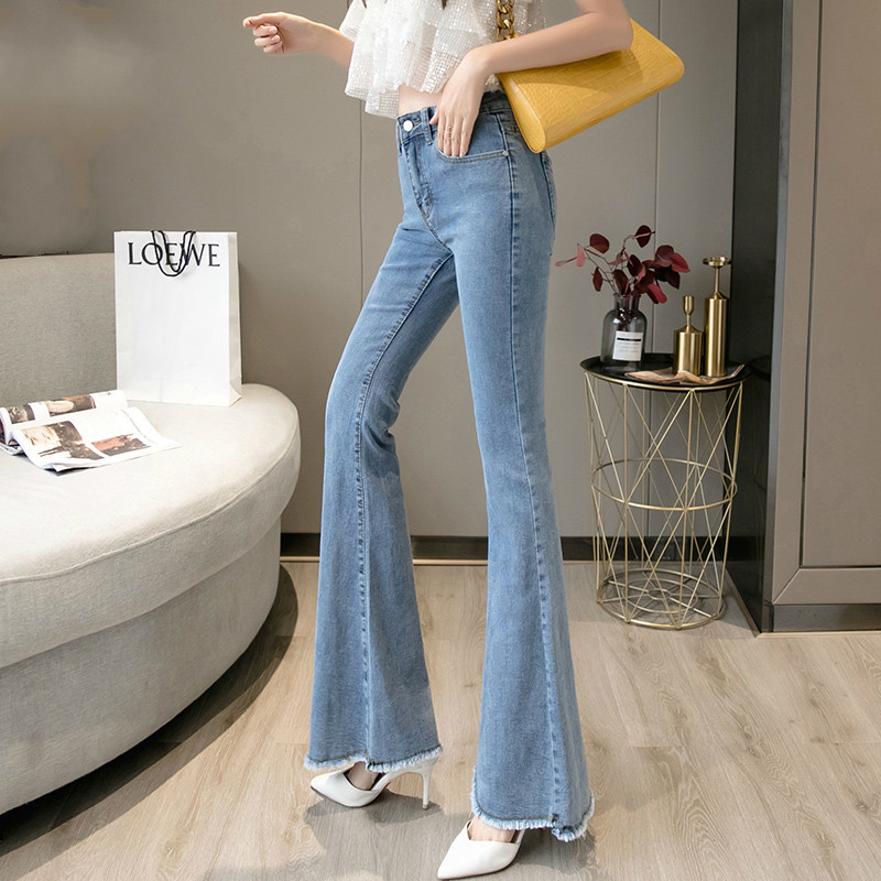 Women's Jeans for The Speaker Autumn Pants High Waist Trousers Slim Slimming Wild Fashion 210514