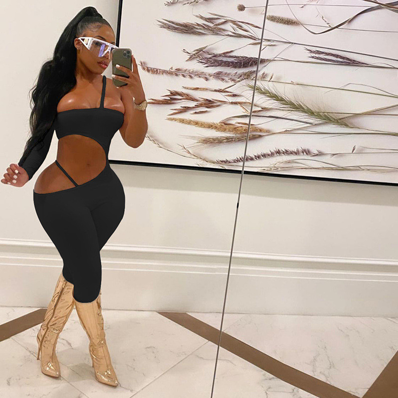 Solid Dimensional Cutting Jumpsuits Fashion Women Asymmetrical Hipster Sexy Skinny Active Workout One Piece Streetwear Outfit, Black
Solid Dimensional Cutting Jumpsuits Fashion Women Asymmetrical Hipster Sexy Skinny Active Workout One Piece Streetwear Outfit, Black