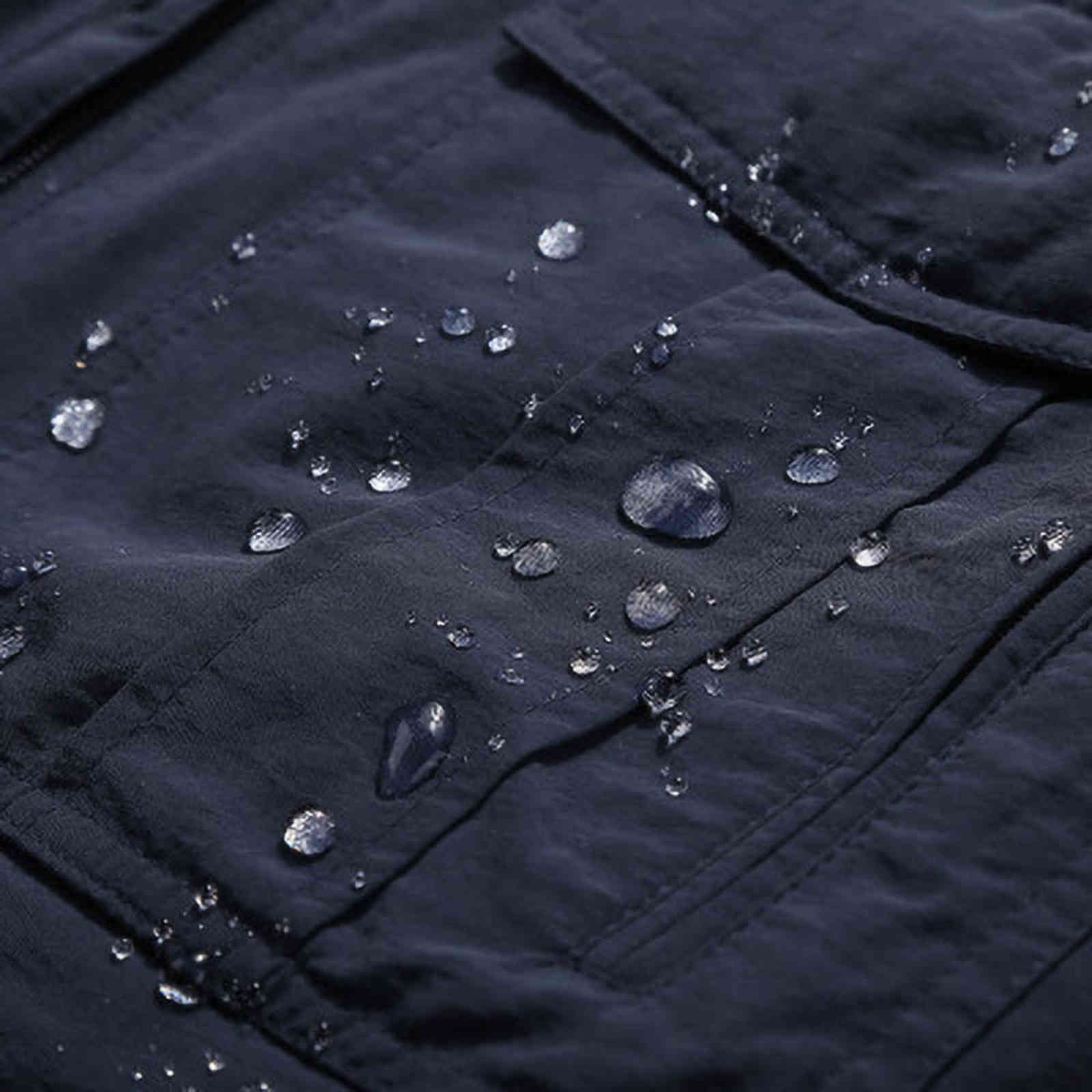 Thicken Fleece Waterproof Winter Vest Mens Multi Pockets Spring Autumn Waistcoat Pographer Mandarin Collar Sleeveless Jacket 211105