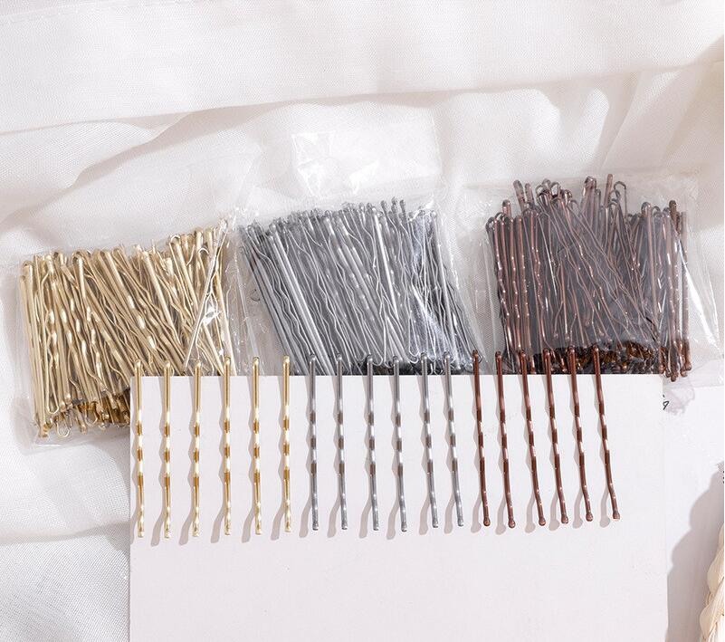 Bobby Pins 500 Count Hairpin with Case for Girls Women Bun Thick Fine All Hair Types
