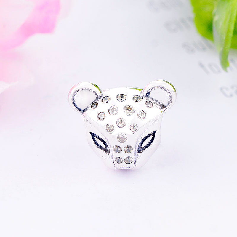 100% 925 Sterling Silver Bead Fit Original Charms Bracelet Sparkling Animal Head Lion Princess Lovely Jewelry for Making DIY Berloque