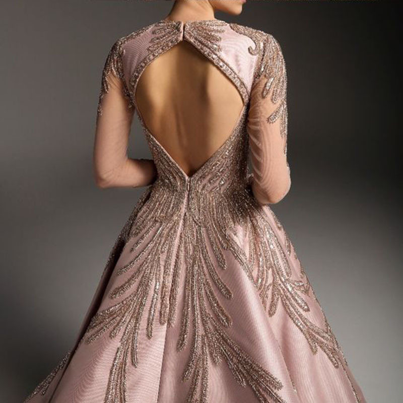 Women Dress Temperament Sequined Party Dresses Long Deep V Neck Sleeve High Waist Ball Gown Plus Size Maxi 210513