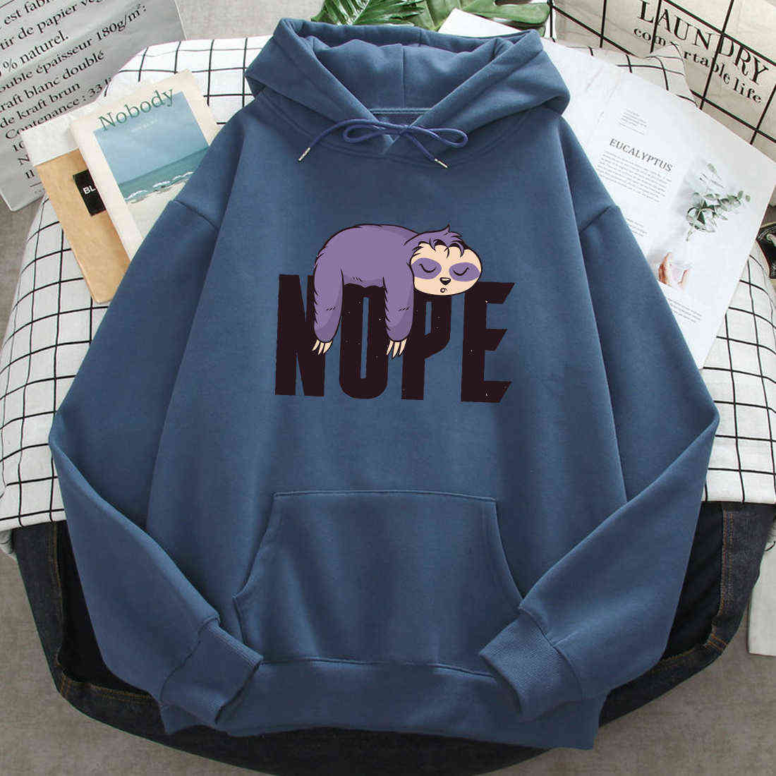Nope Sleep Sloth Print Hoodies Man Women Casual Loose Sweatshirts Autumn Long Sleeve Hooded Pockets Hip Hop Streetwear Clothes H0909, Khaki
Nope Sleep Sloth Print Hoodies Man Women Casual Loose Sweatshirts Autumn Long Sleeve Hooded Pockets Hip Hop Streetwear Clothes H0909, Khaki
