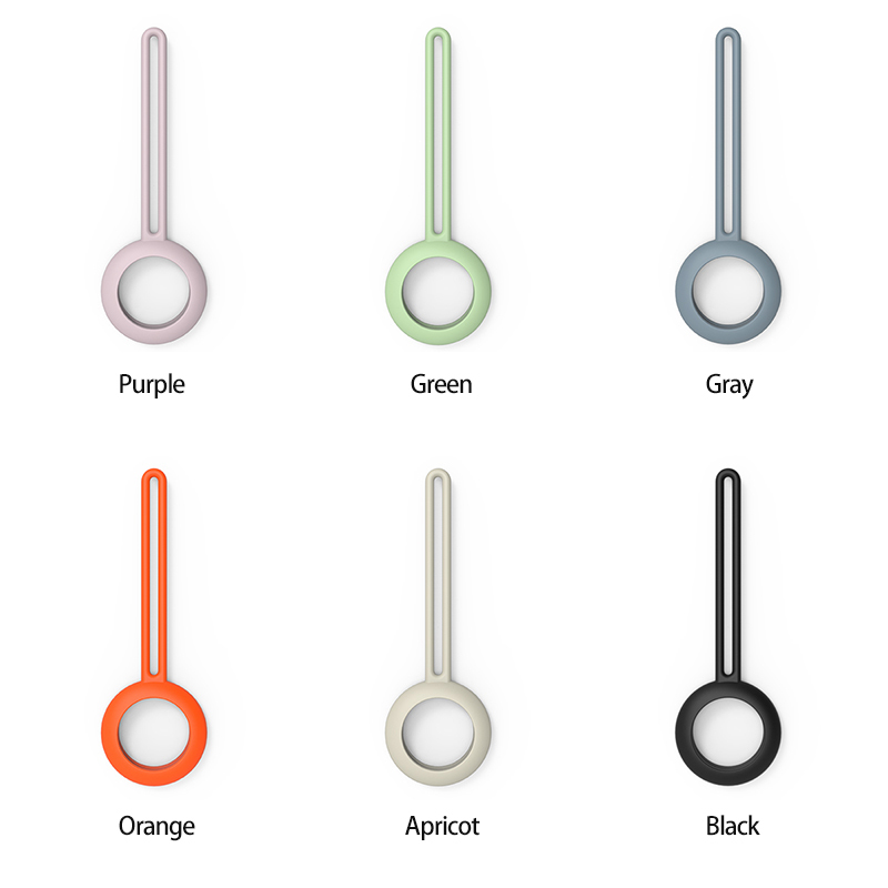 Protective Cover Location Tracker Silicone Case With Buckle Suitable For AirTags Tracker Metal Ring Anti-lost Accessories