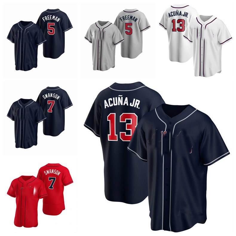 Baseball Jerseys 13 Ronald Acuna Jr. 7 Dansby Swanson 5 Freddie Freeman 2021 men women youth AtlantaBravesjersey size S-4XL, Blue;black
Baseball Jerseys 13 Ronald Acuna Jr. 7 Dansby Swanson 5 Freddie Freeman 2021 men women youth AtlantaBravesjersey size S-4XL, Blue;black
