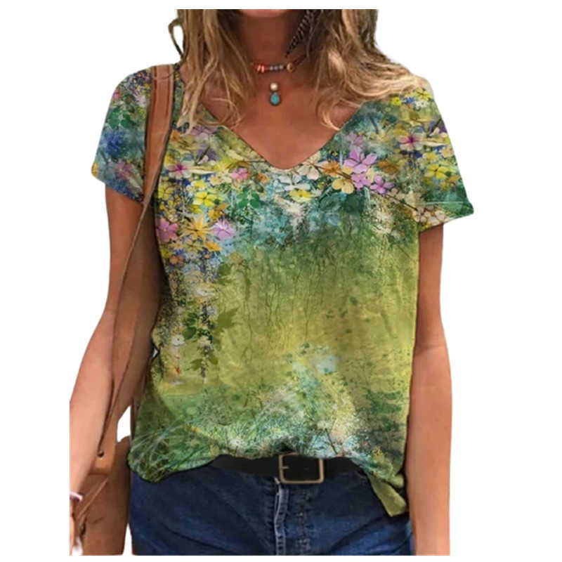 Plus Size Summer T Shirt Women Casual V-Neck Short Sleeve Loose Oversized Tops Streetwear Ladies Floral Print Tee 210526, 45
Plus Size Summer T Shirt Women Casual V-Neck Short Sleeve Loose Oversized Tops Streetwear Ladies Floral Print Tee 210526, 45