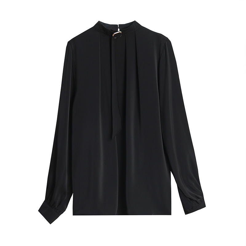 Blusas Mujer De Moda Autumn Chiffon Long Sleeve Womens Tops and Blouses Solid White Black Elegant Slim Women Shirts 7041 50 210510