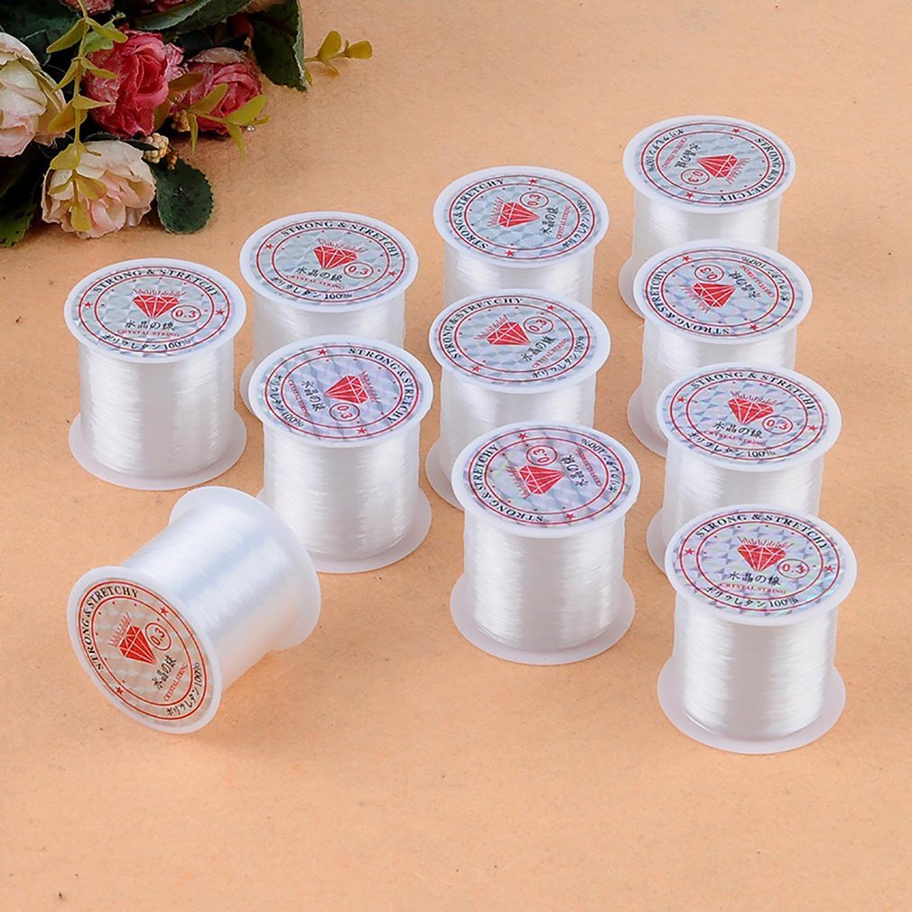 40M (43Yard) flat Elastic Crystal Stretch String Polyester Cord For Jewelry Make bracelet Kralen Wire Craft Accessories