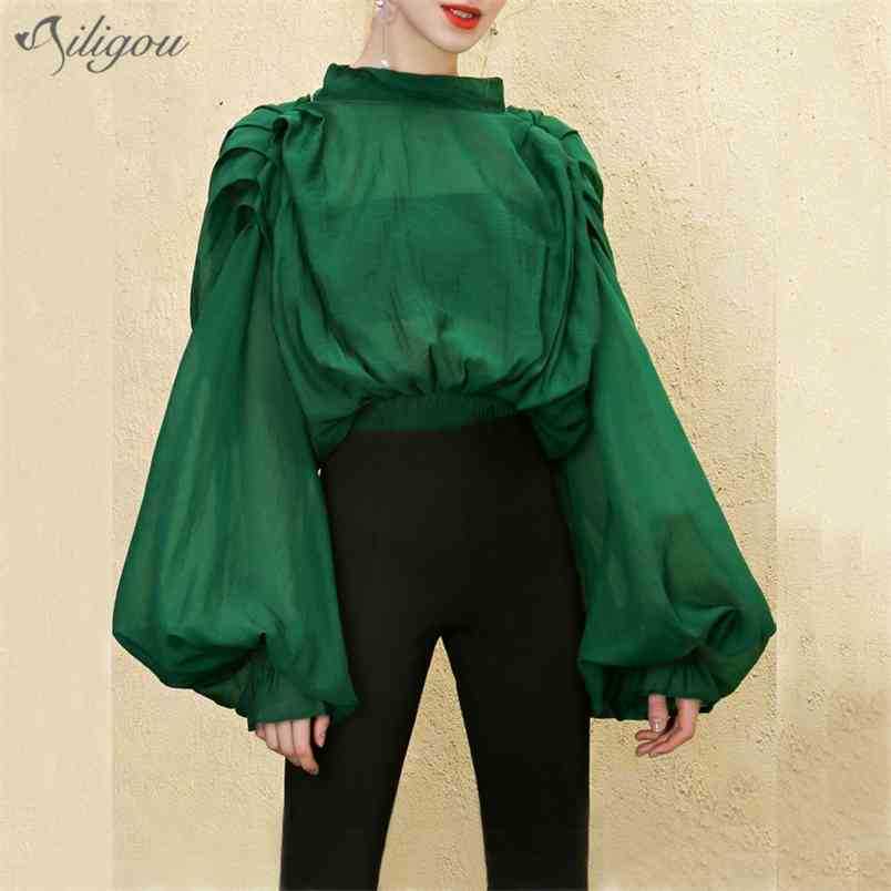 Summer Blusas Women' Sexy Lace Solid Color Shirt Lantern Sleeve Bowknot Fashion Top 210525, Green short sleeve
Summer Blusas Women' Sexy Lace Solid Color Shirt Lantern Sleeve Bowknot Fashion Top 210525, Green short sleeve