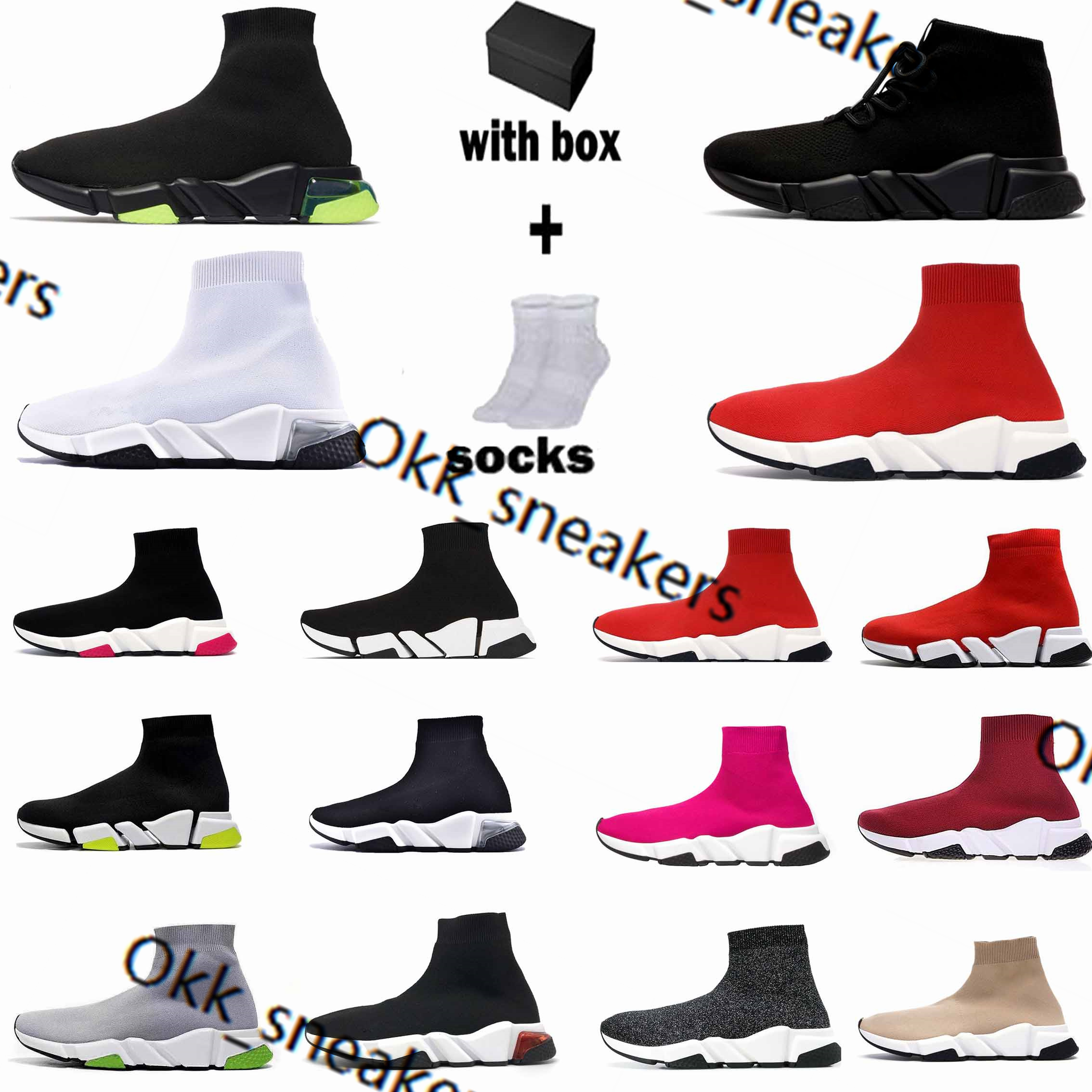 2021 Newest Knit Socks Shoes Triple S Mesh Speed Trainer High Race Designer Runners Mens Sneaker Black White Slip On Casual Platform Trainers Sneakers
2021 Newest Knit Socks Shoes Triple S Mesh Speed Trainer High Race Designer Runners Mens Sneaker Black White Slip On Casual Platform Trainers Sneakers