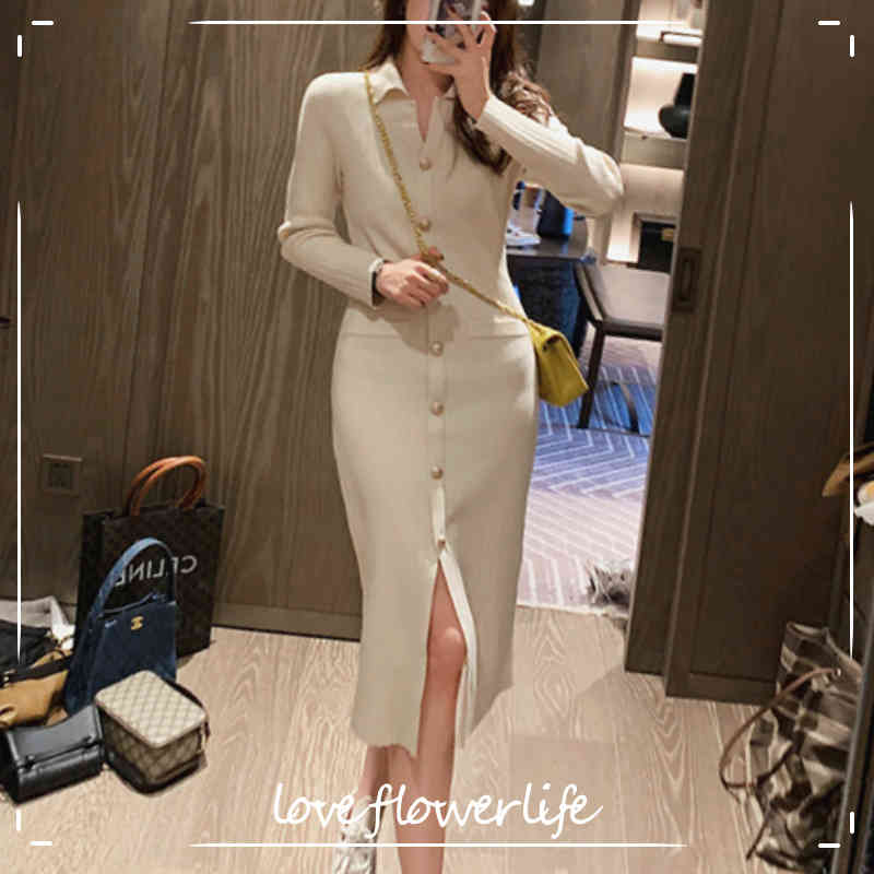 Winter Sweater Dress Women Button Casual Long Sleeve Office Knitted Dress Female Autumn Dress Korean Outwear Chic 210521, Yellow
Winter Sweater Dress Women Button Casual Long Sleeve Office Knitted Dress Female Autumn Dress Korean Outwear Chic 210521, Yellow