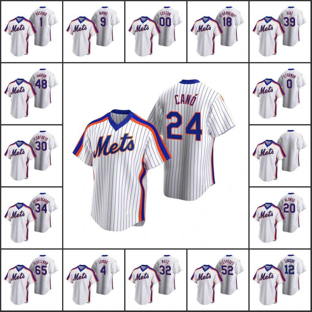 Baseball Jersey New YorkMets #48 Jacob deGrom 24 Robinson Cano 34 Noah Syndergaard Custom White Cooperstown Collection Home Men Women
Baseball Jersey New YorkMets #48 Jacob deGrom 24 Robinson Cano 34 Noah Syndergaard Custom White Cooperstown Collection Home Men Women