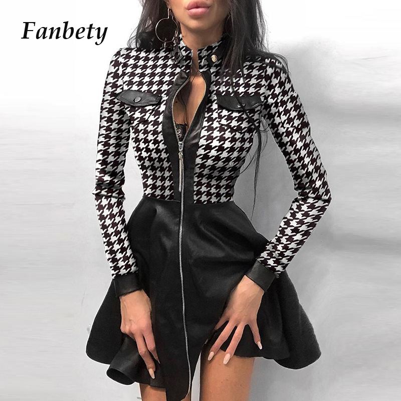 Women Vintage Plaid Zippers Slim Mini Dress Autumn Long Sleeve Lace Patchwork Party Dress Office Lady Stand Collar Dress Vestido, Blue
Women Vintage Plaid Zippers Slim Mini Dress Autumn Long Sleeve Lace Patchwork Party Dress Office Lady Stand Collar Dress Vestido, Blue